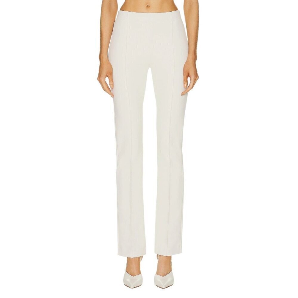 Rosetta Getty Pull On Stovepipe Pants in Parchment Large New Womens Trousers